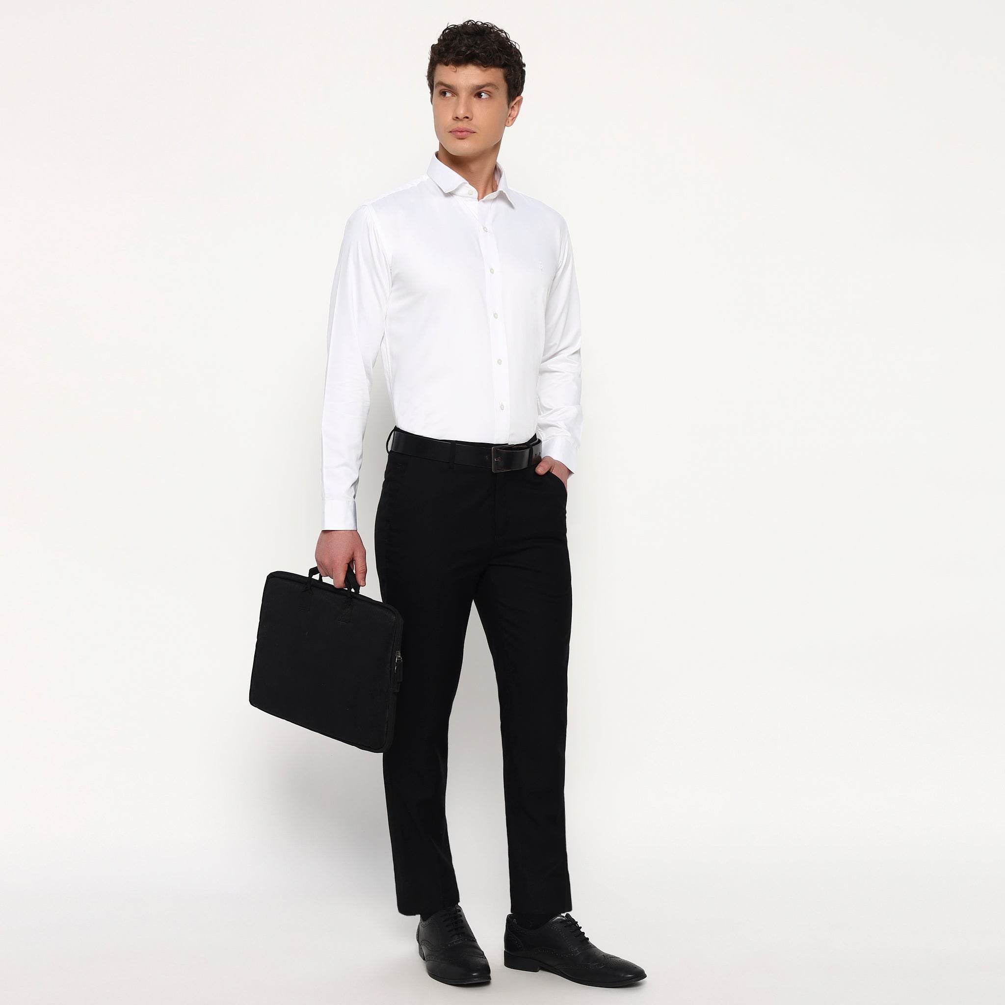 Lunar White Bamboo Shirt - Sangai