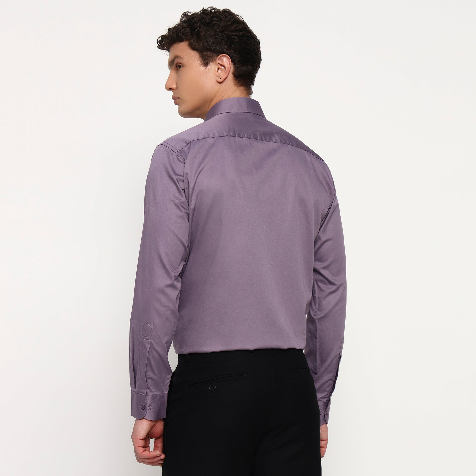 Dusty Purple Satin Shirt