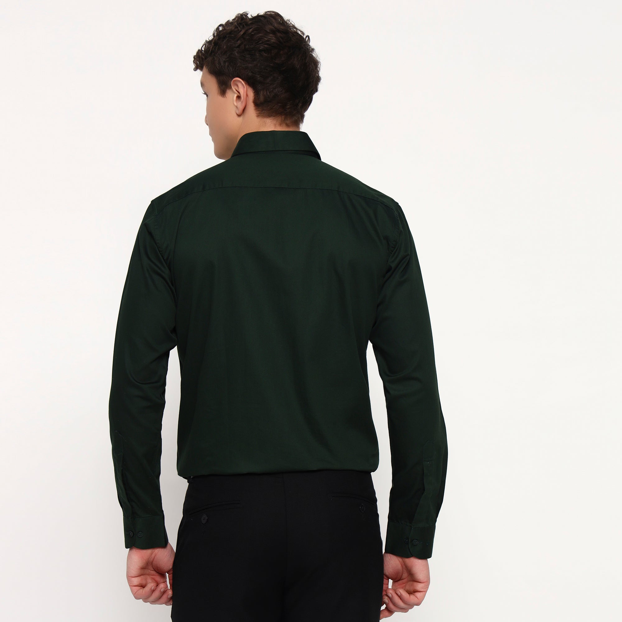 Forest Green Satin Shirt