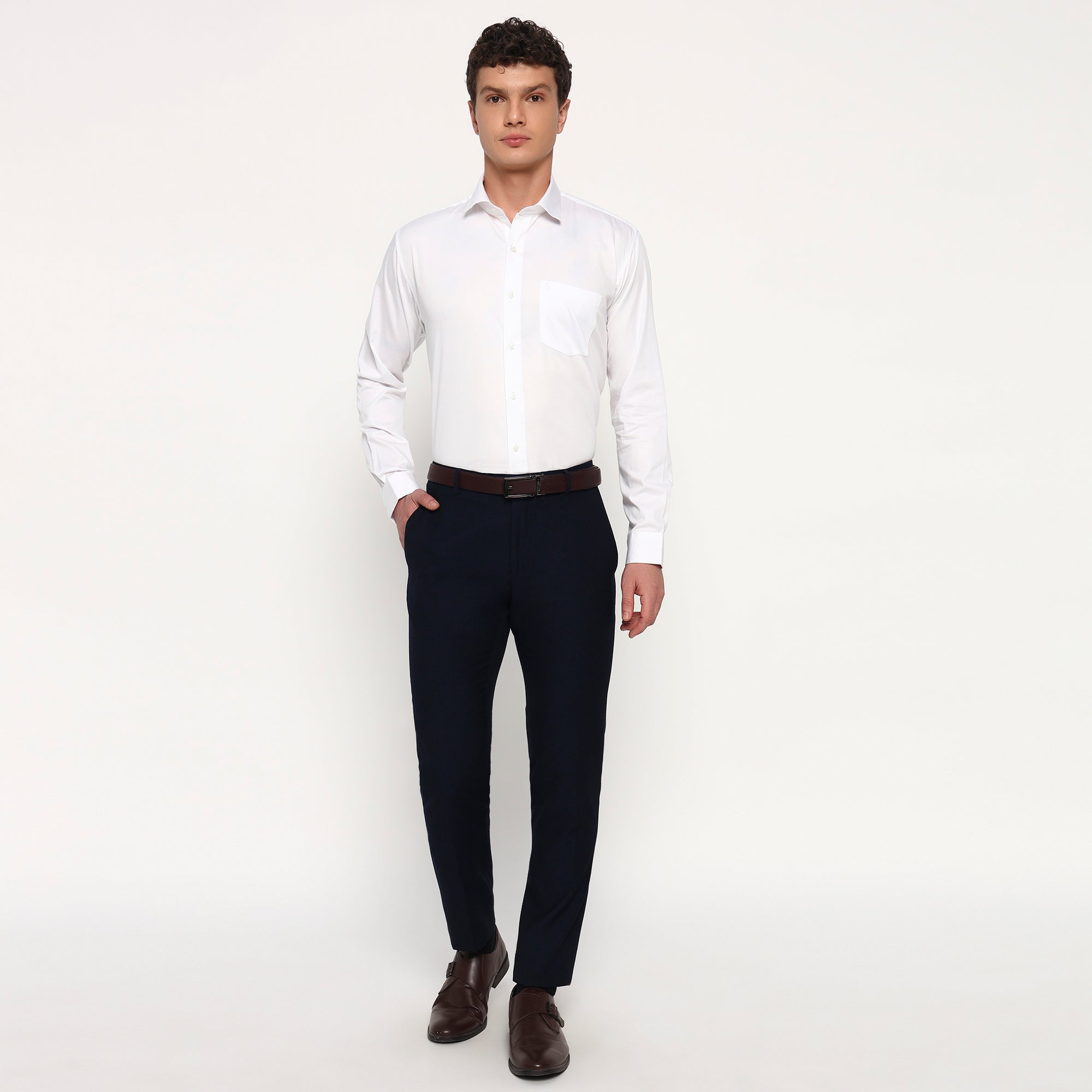 Ivory White Satin Shirt