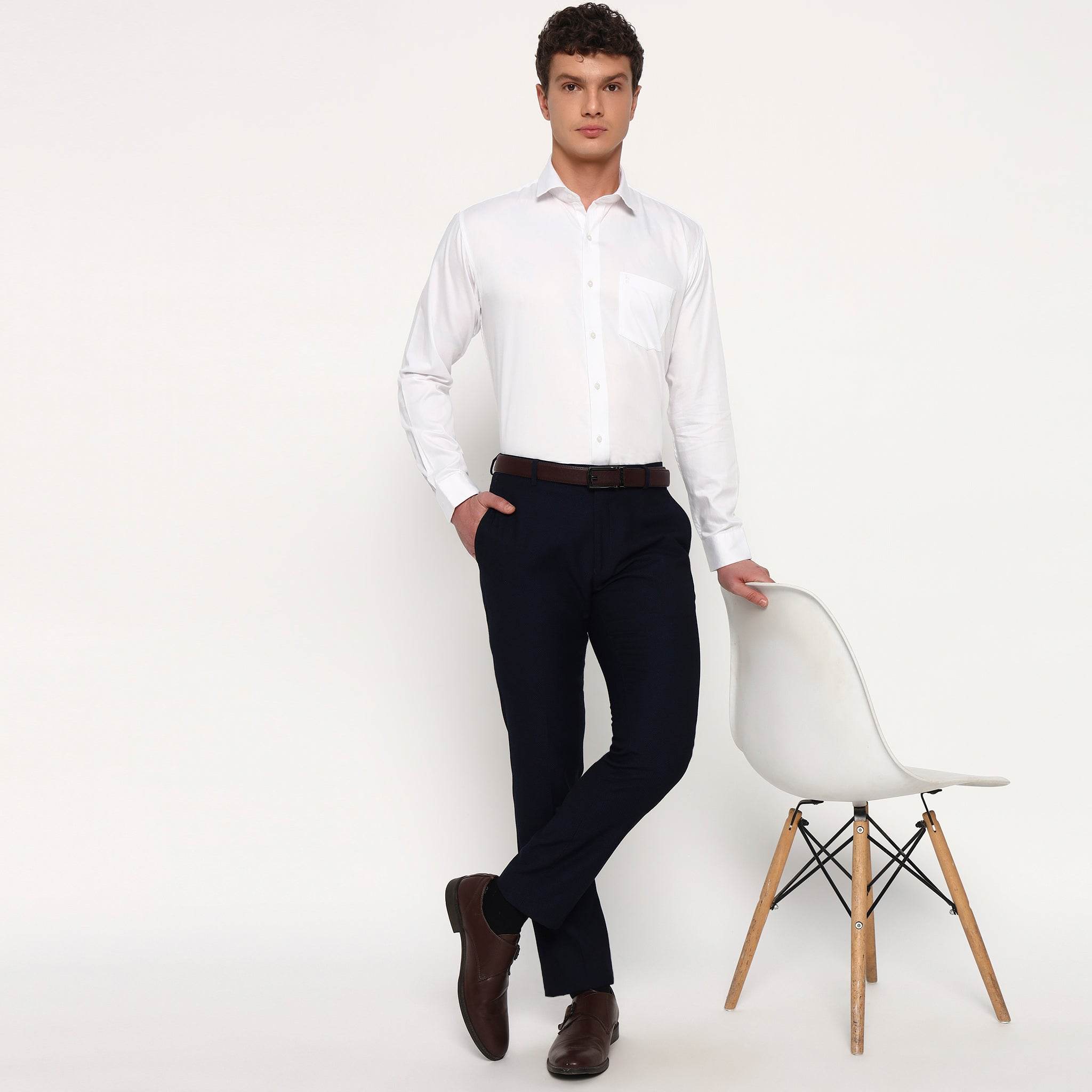 Ivory White Satin Shirt - Sangai