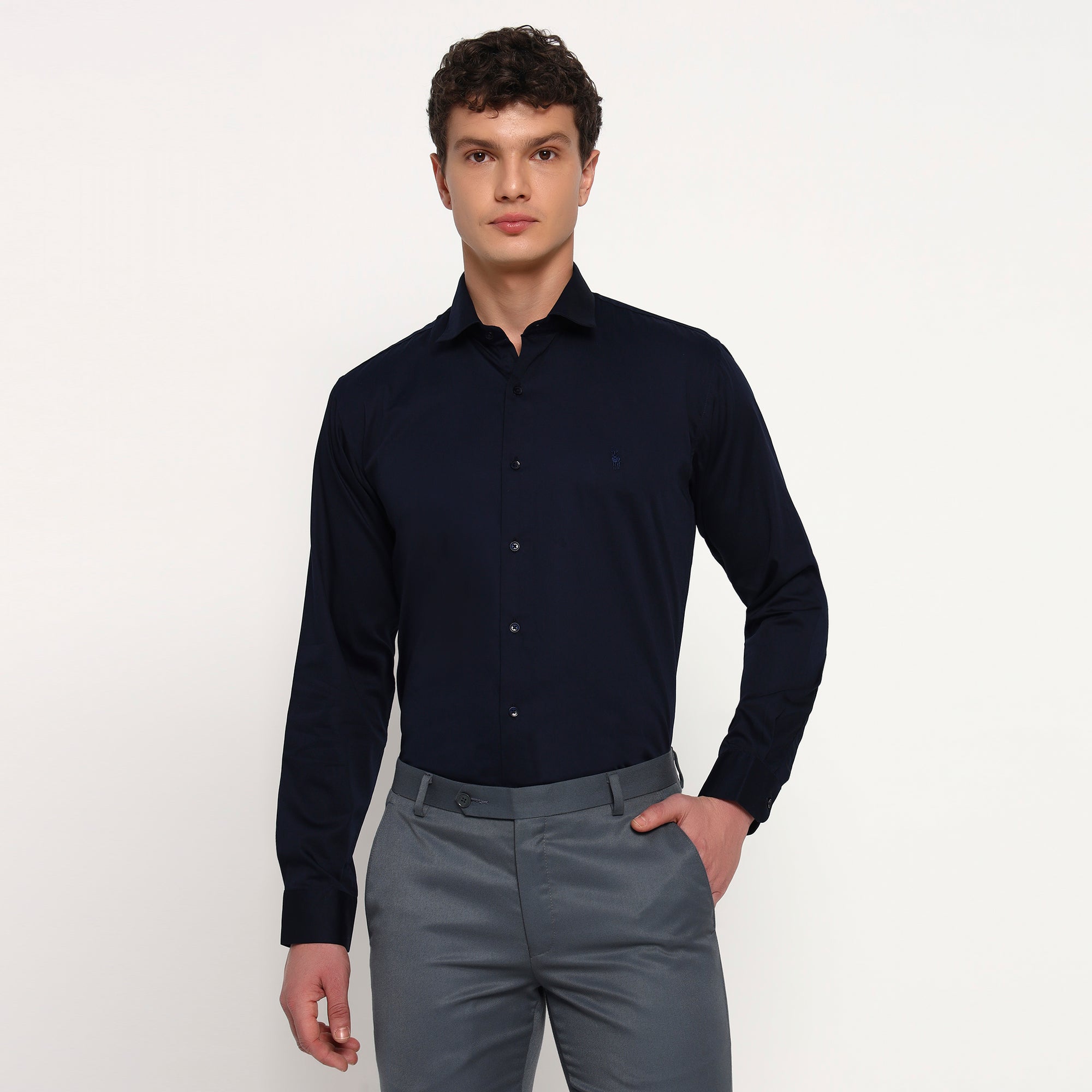 Wild Navy Bamboo Shirt