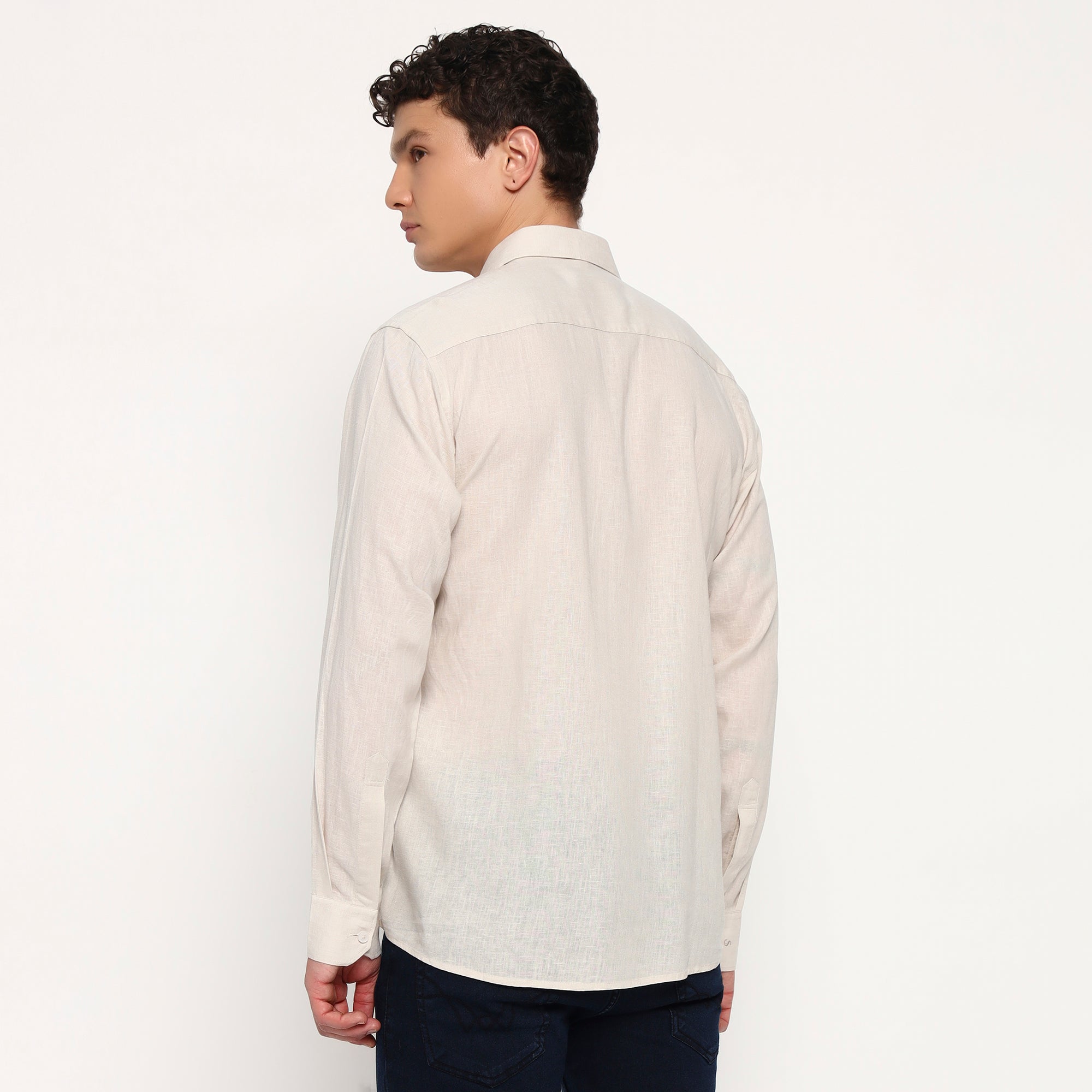 Beige Belgian Linen Shirt