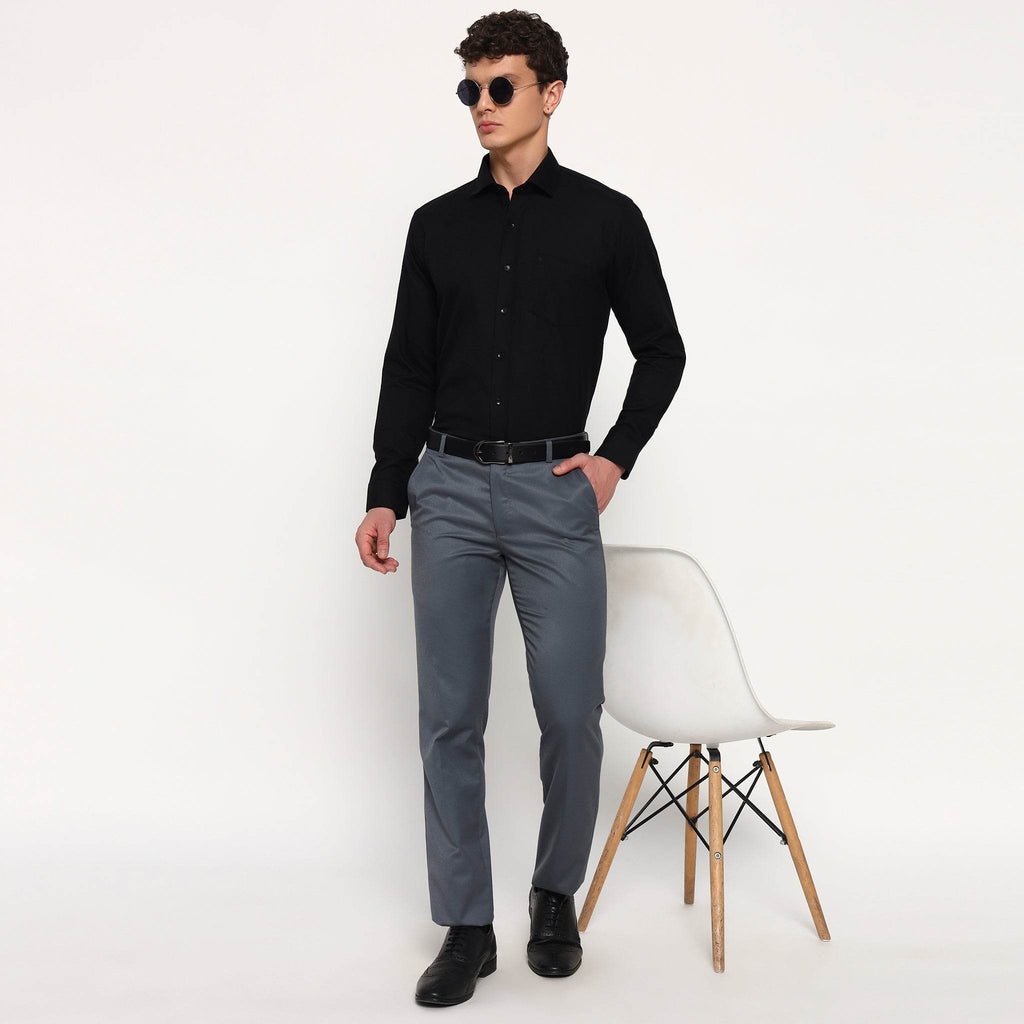 Black Oxford Cotton Shirt - Sangai