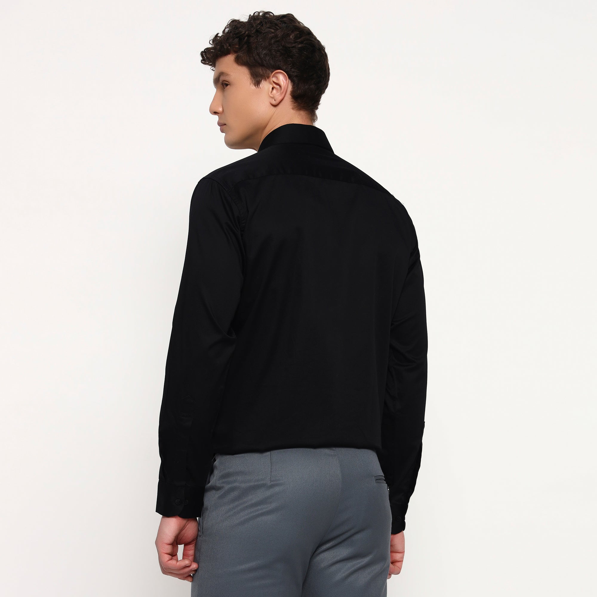 Black Satin Shirt