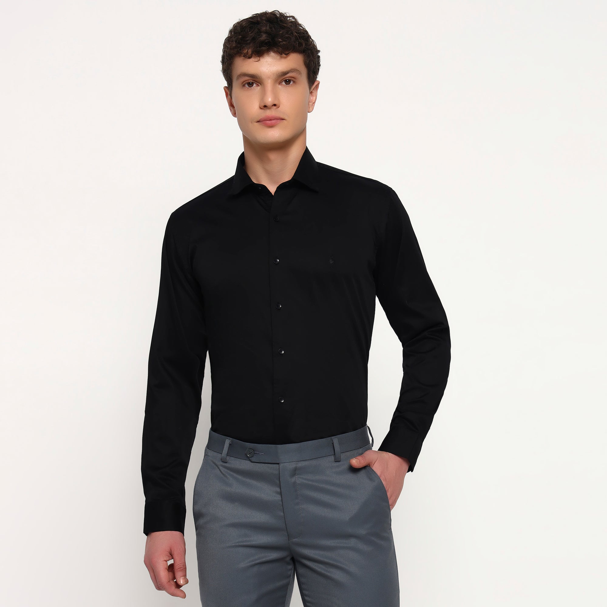 Black Satin Shirt