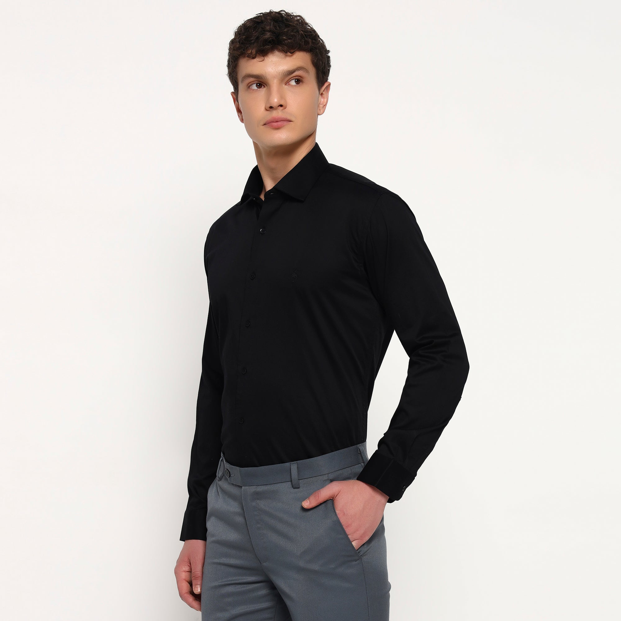 Black Satin Shirt