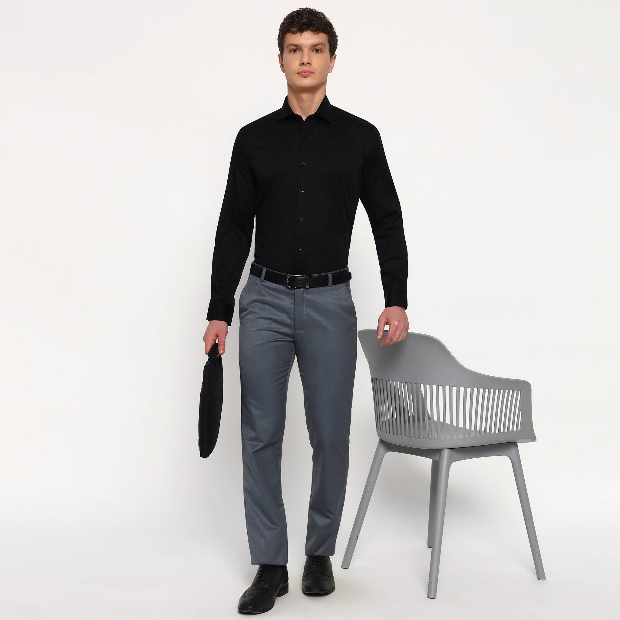 Black Satin Shirt - Sangai