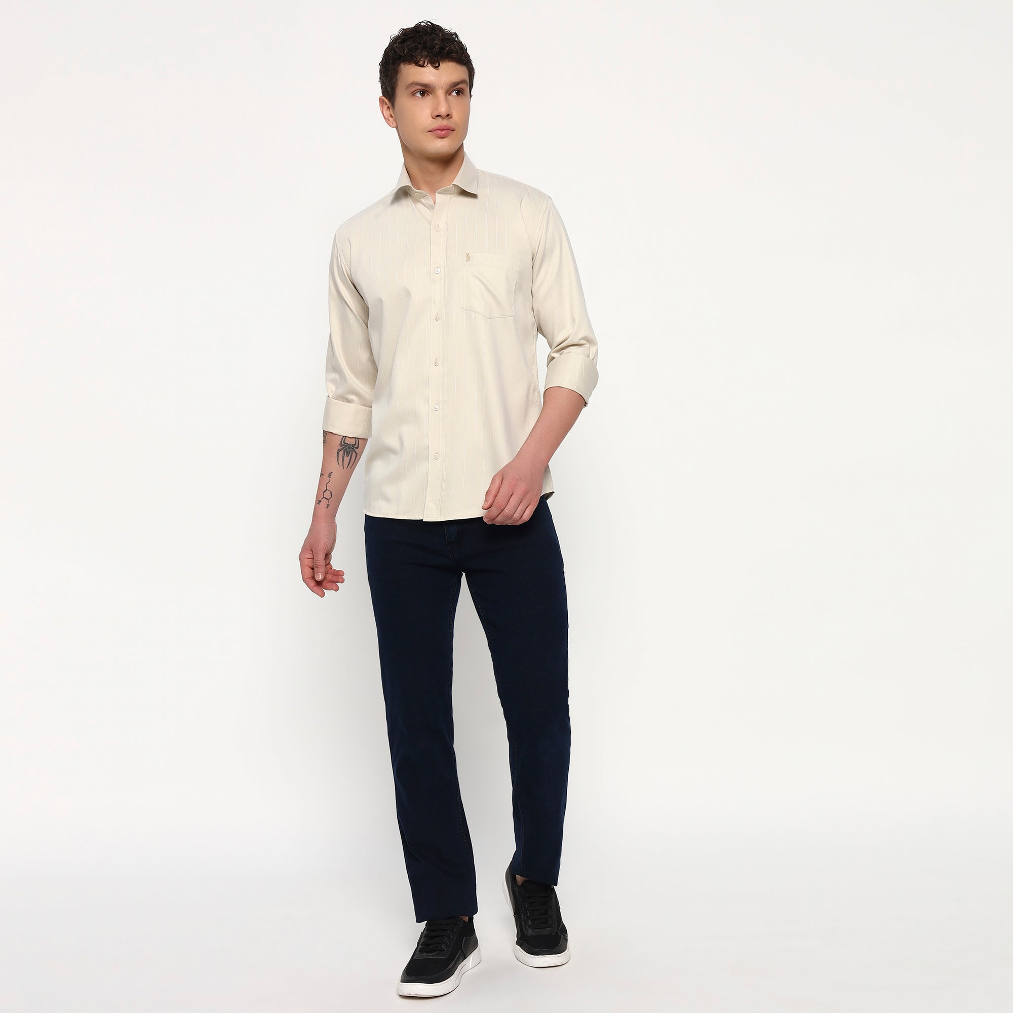 Sandline Beige Stripes Bamboo Shirt