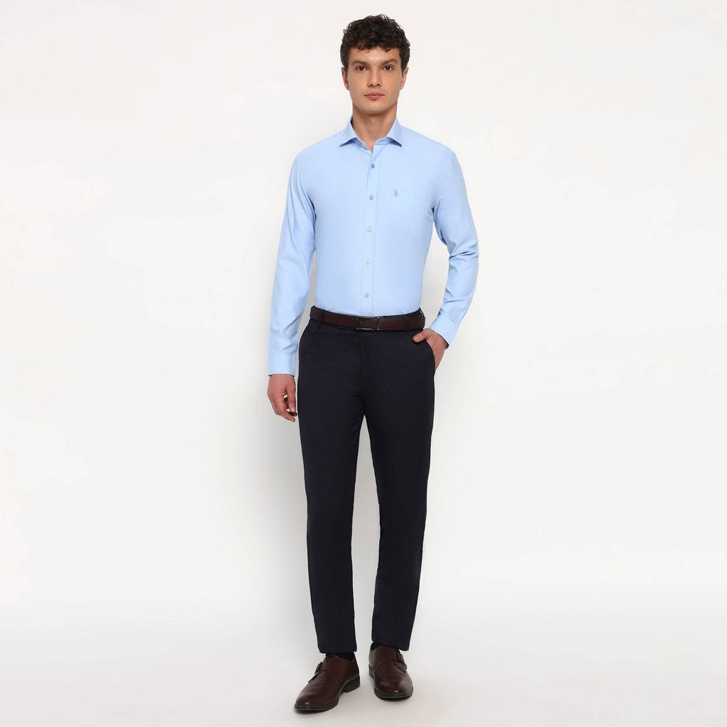 Sky Blue Oxford Cotton Shirt - Sangai