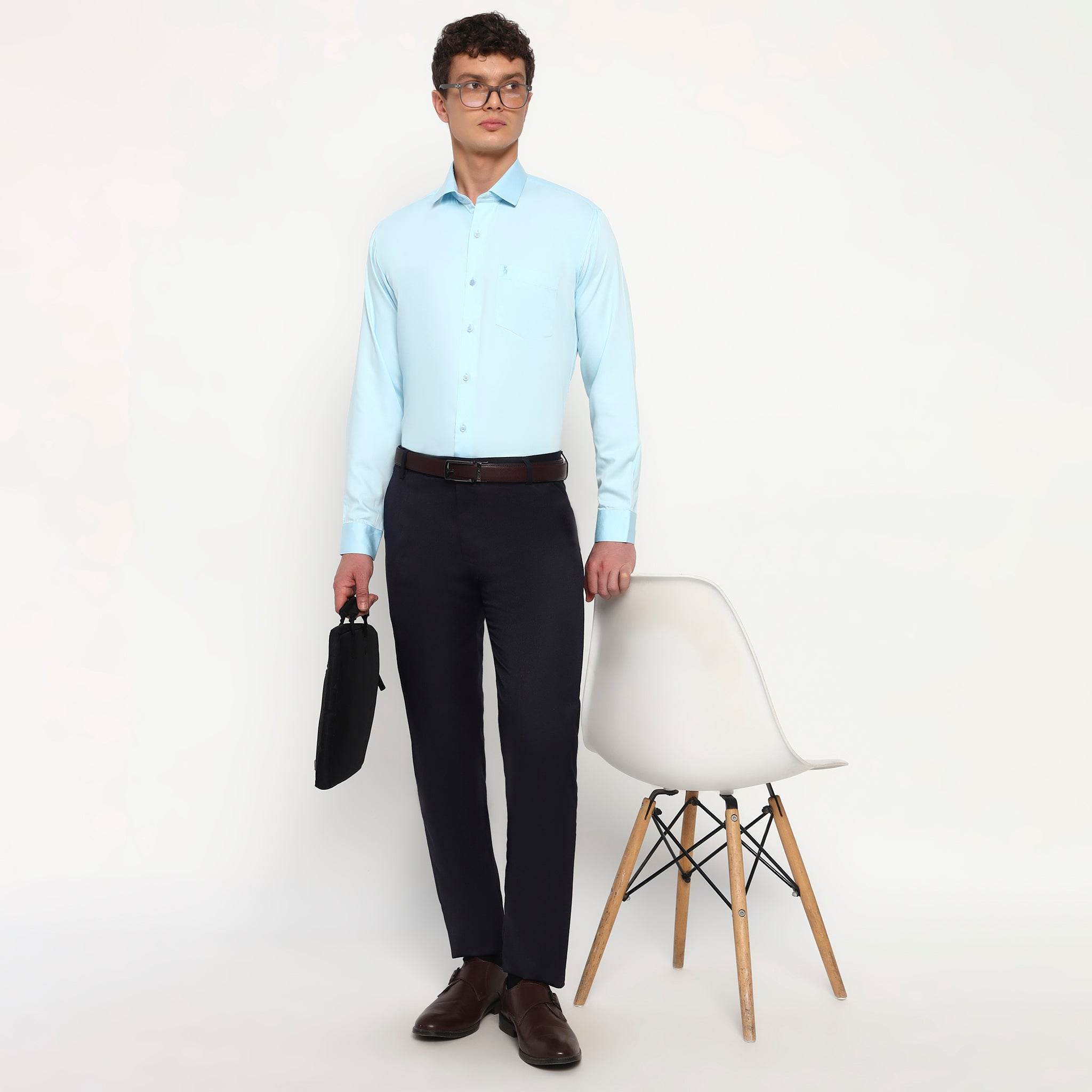 Mist Blue Bamboo Shirt - Sangai