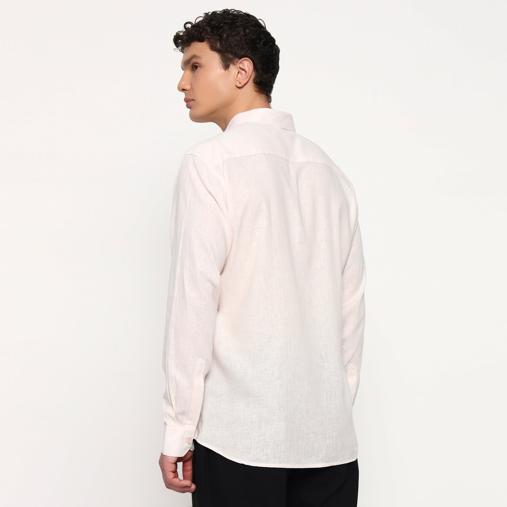 Barely Pink Belgian Linen Shirt
