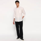 Barely Pink Belgian Linen Shirt - Sangai