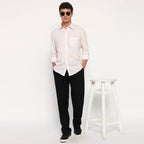 Barely Pink Belgian Linen Shirt - Sangai