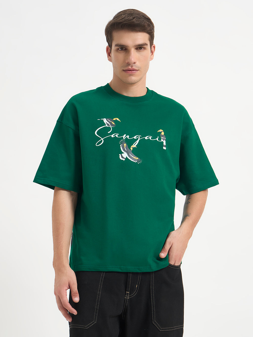 Hornbill Unisex Oversized Tshirt