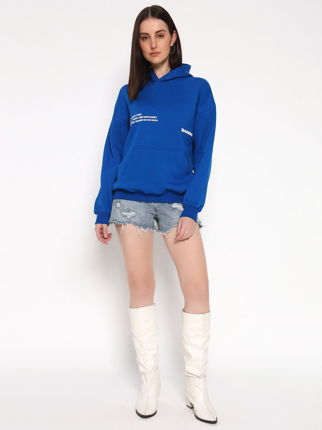 Royal Blue Unisex Oversized Hoodie