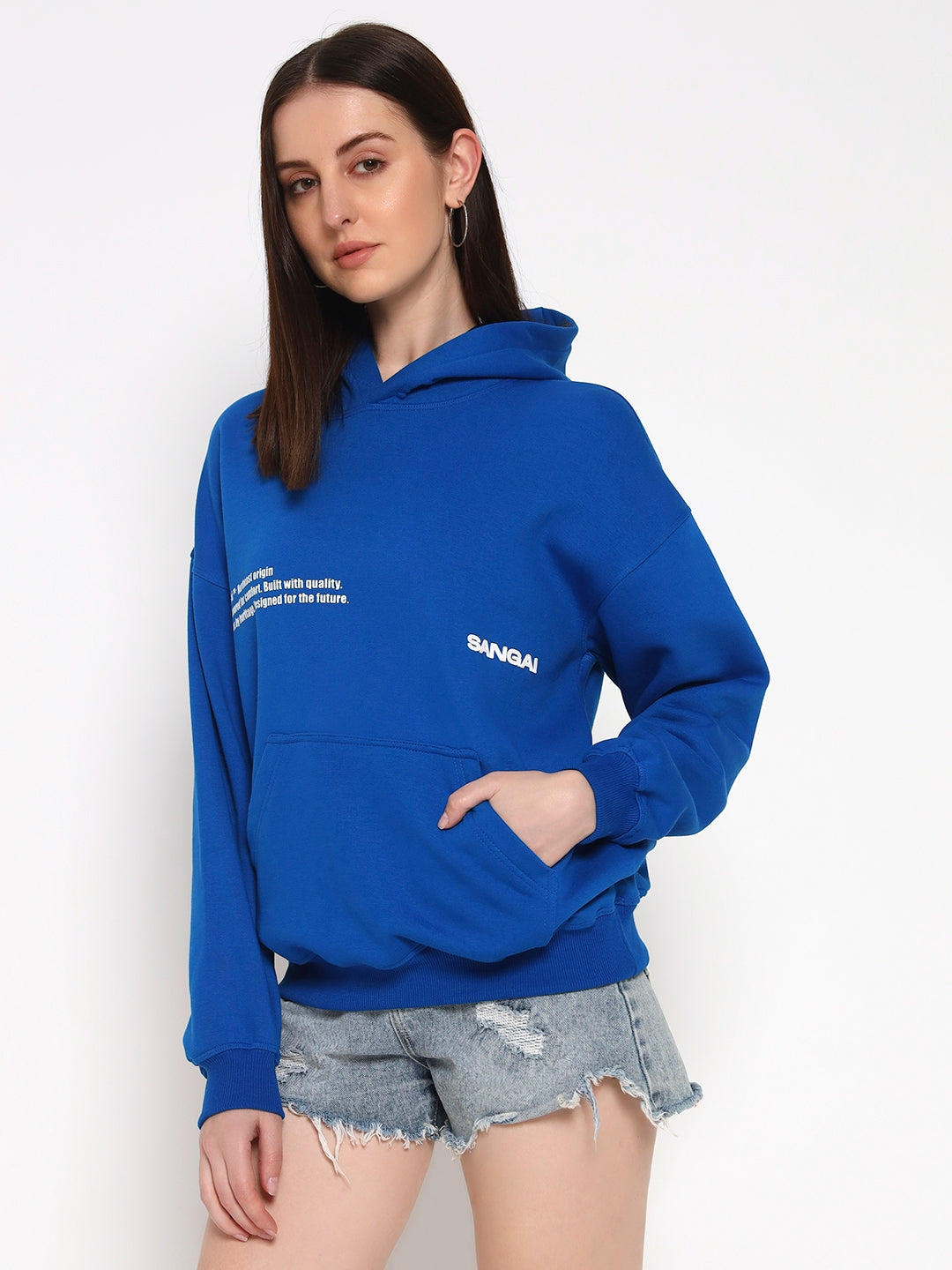 Royal Blue Unisex Oversized Hoodie