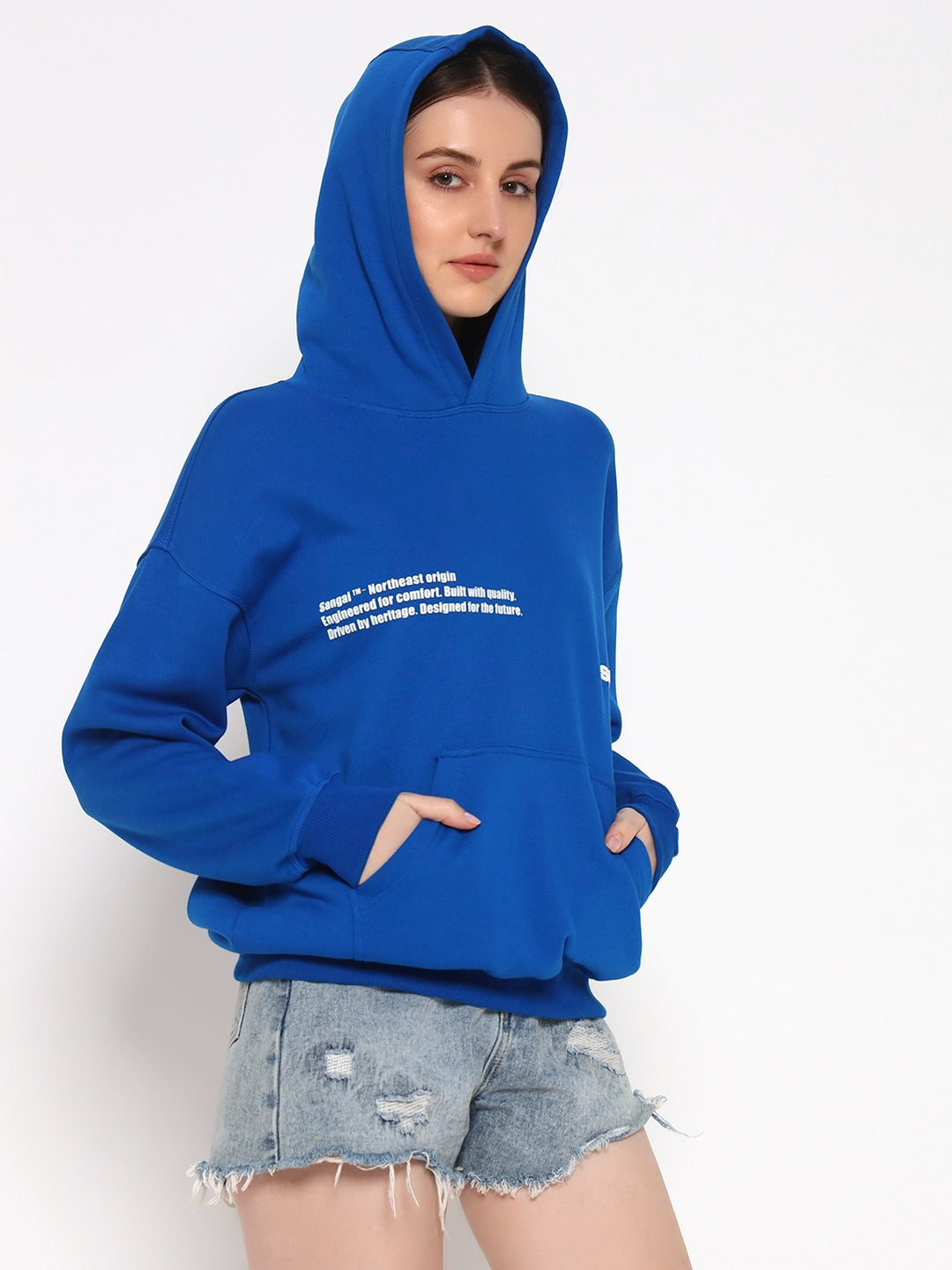 Royal Blue Unisex Oversized Hoodie