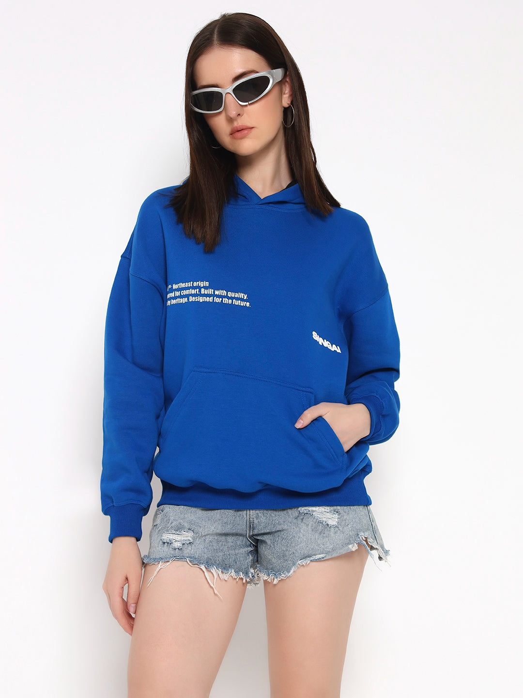 Royal Blue Unisex Oversized Hoodie