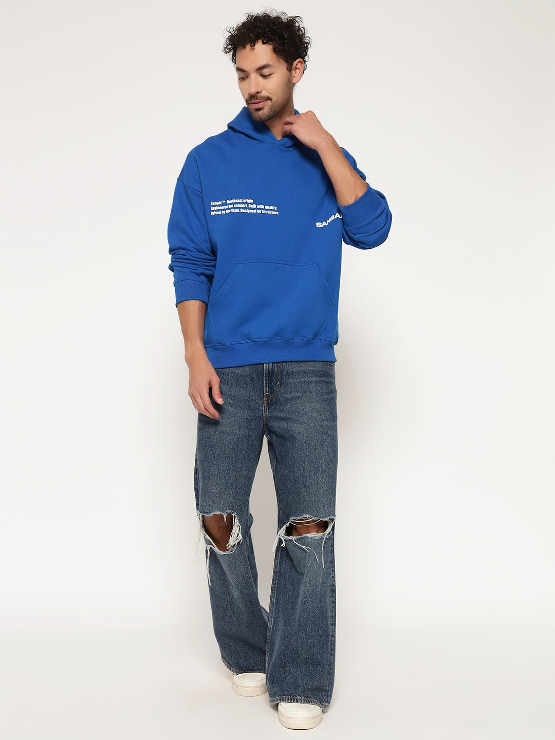 Royal Blue Unisex Oversized Hoodie