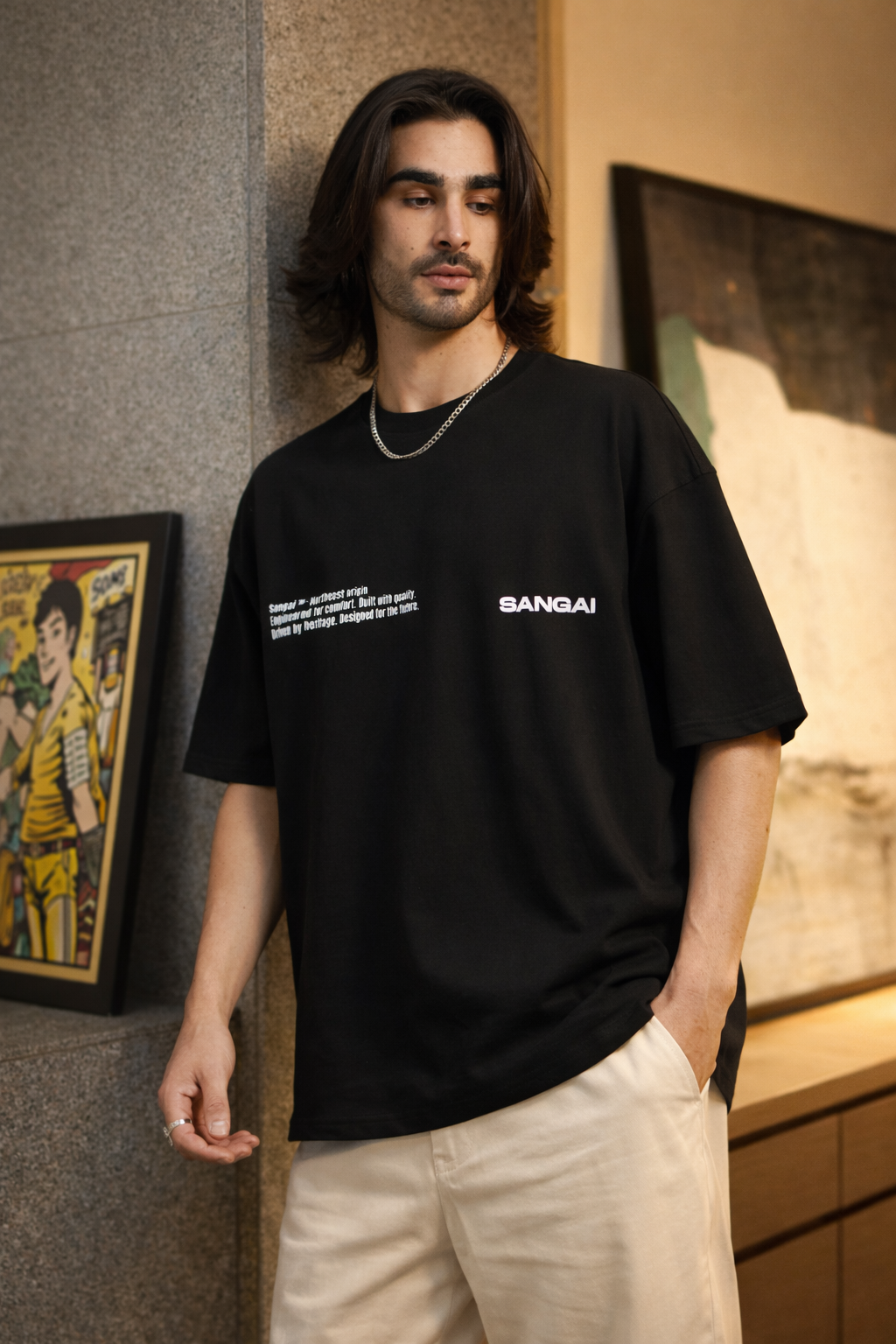 Black Origin Unisex Oversized T-shirt