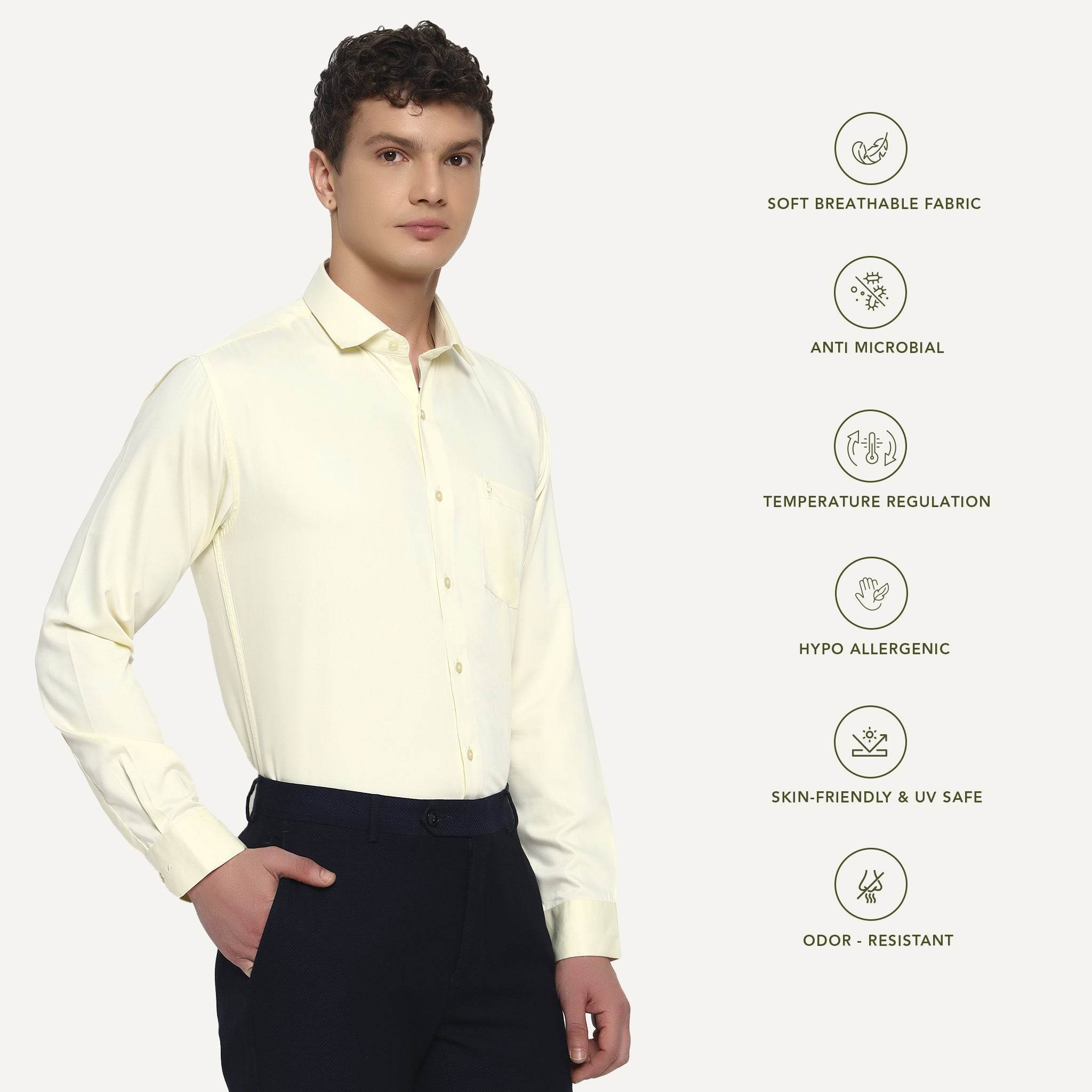 Yellow Bloom Bamboo Shirt - Sangai