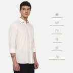 Barely Pink Belgian Linen Shirt - Sangai