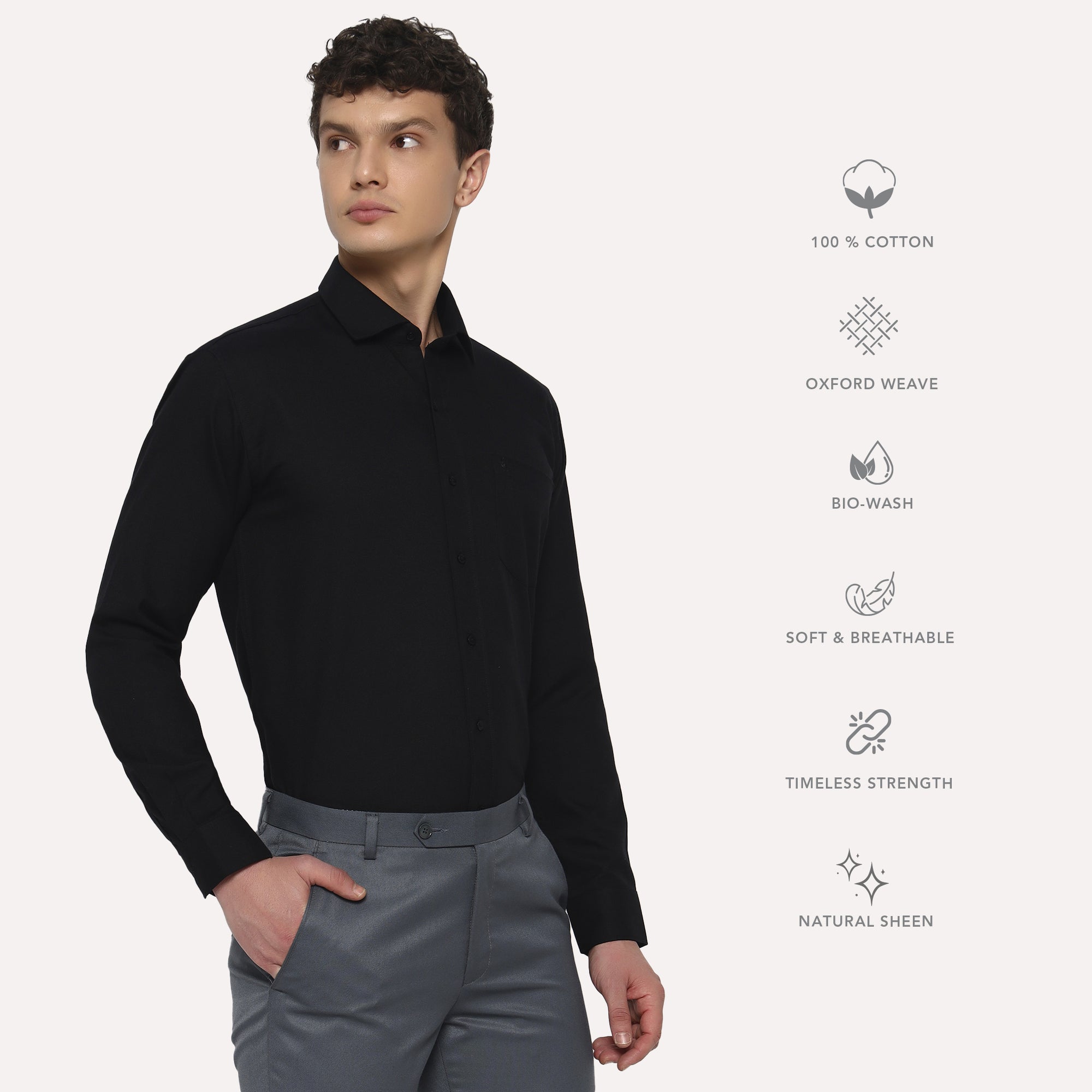Black Oxford Cotton Shirt