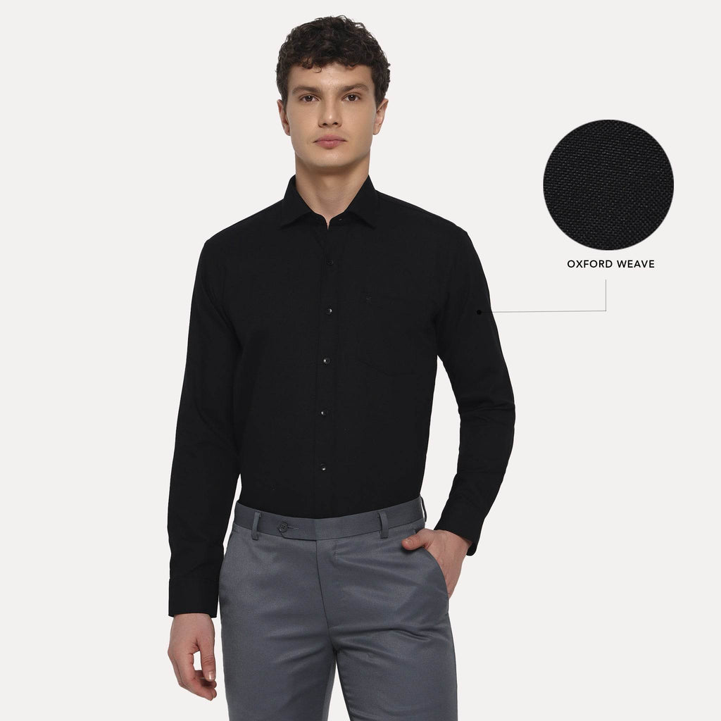 Black Oxford Cotton Shirt - Sangai